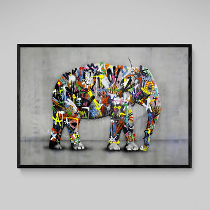 Street Art Elephant Wall Art - The Trendy Art