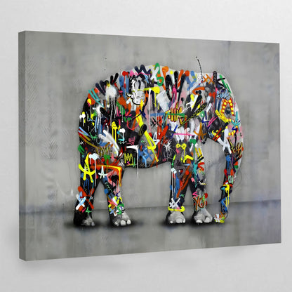Street Art Elephant Wall Art - The Trendy Art