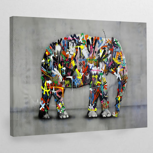 Street Art Elephant Wall Art - The Trendy Art