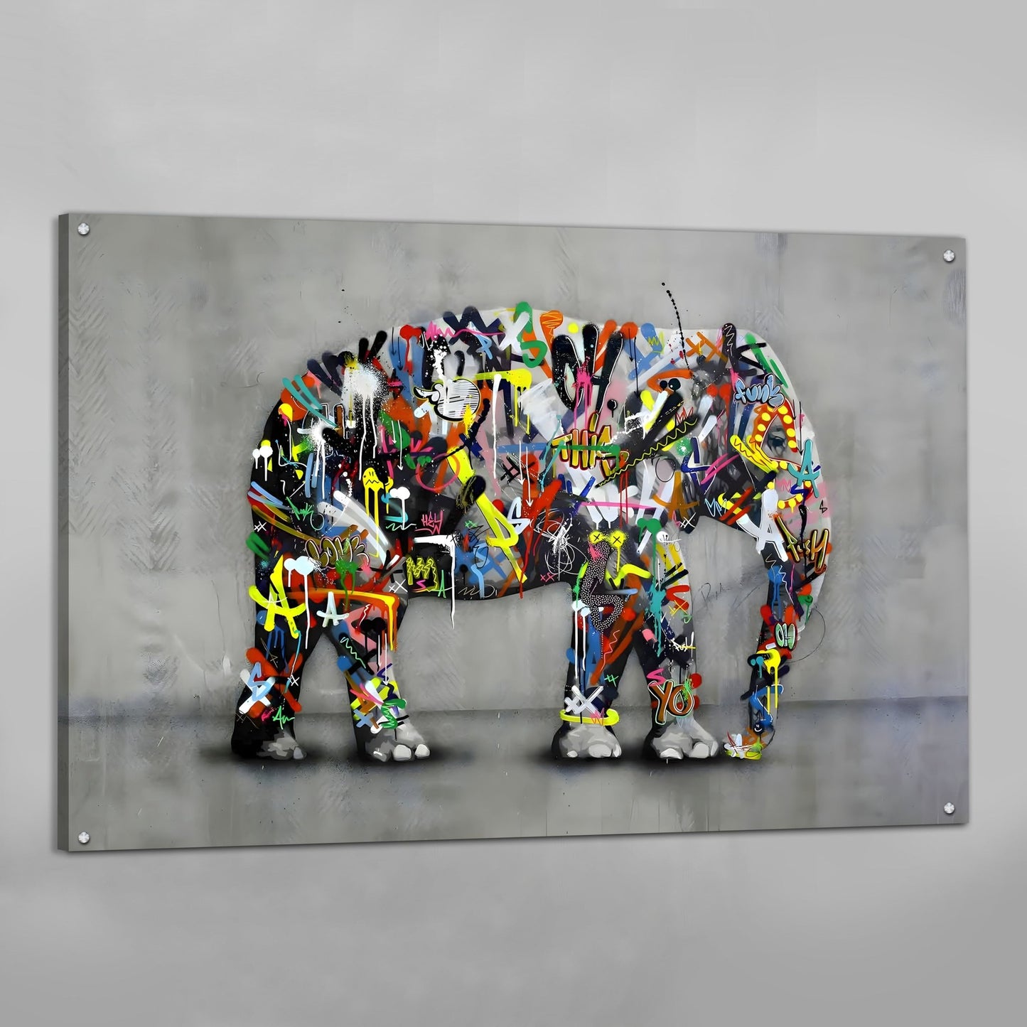 Street Art Elephant Wall Art - The Trendy Art
