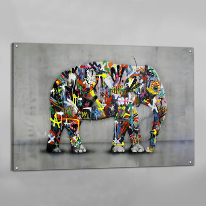 Street Art Elephant Wall Art - The Trendy Art
