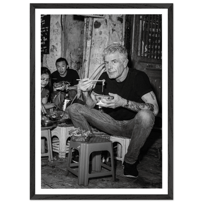 Street Food Culture Black and White Wall Art - The Trendy Art