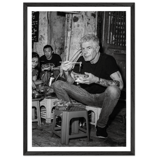 Street Food Culture Black and White Wall Art - The Trendy Art
