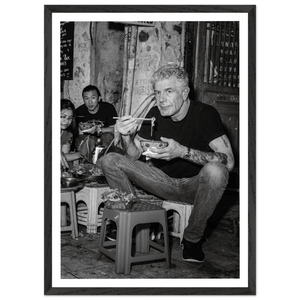 Street Food Culture Black and White Wall Art - The Trendy Art