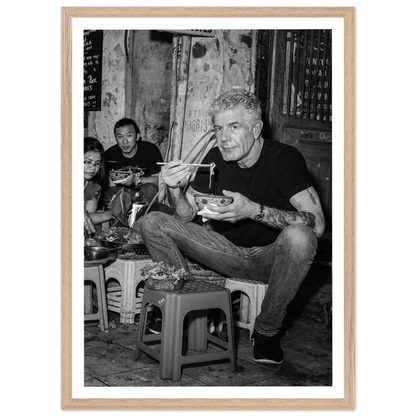 Street Food Culture Black and White Wall Art - The Trendy Art