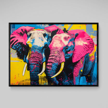 Street Pop Art Elephant Wall Art - The Trendy Art