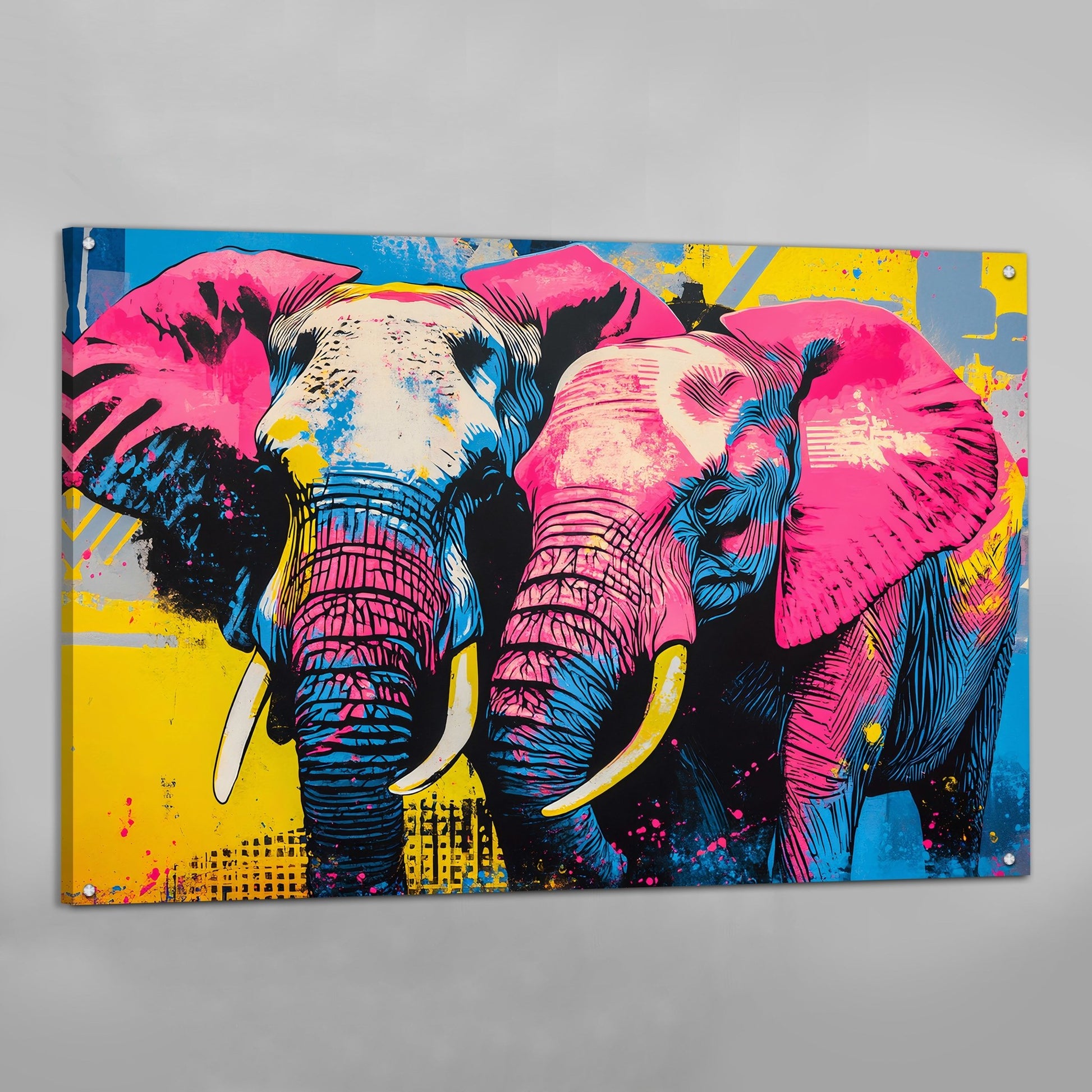 Street Pop Art Elephant Wall Art - The Trendy Art