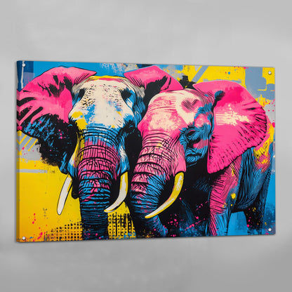Street Pop Art Elephant Wall Art - The Trendy Art