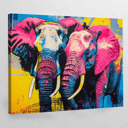 Street Pop Art Elephant Wall Art - The Trendy Art