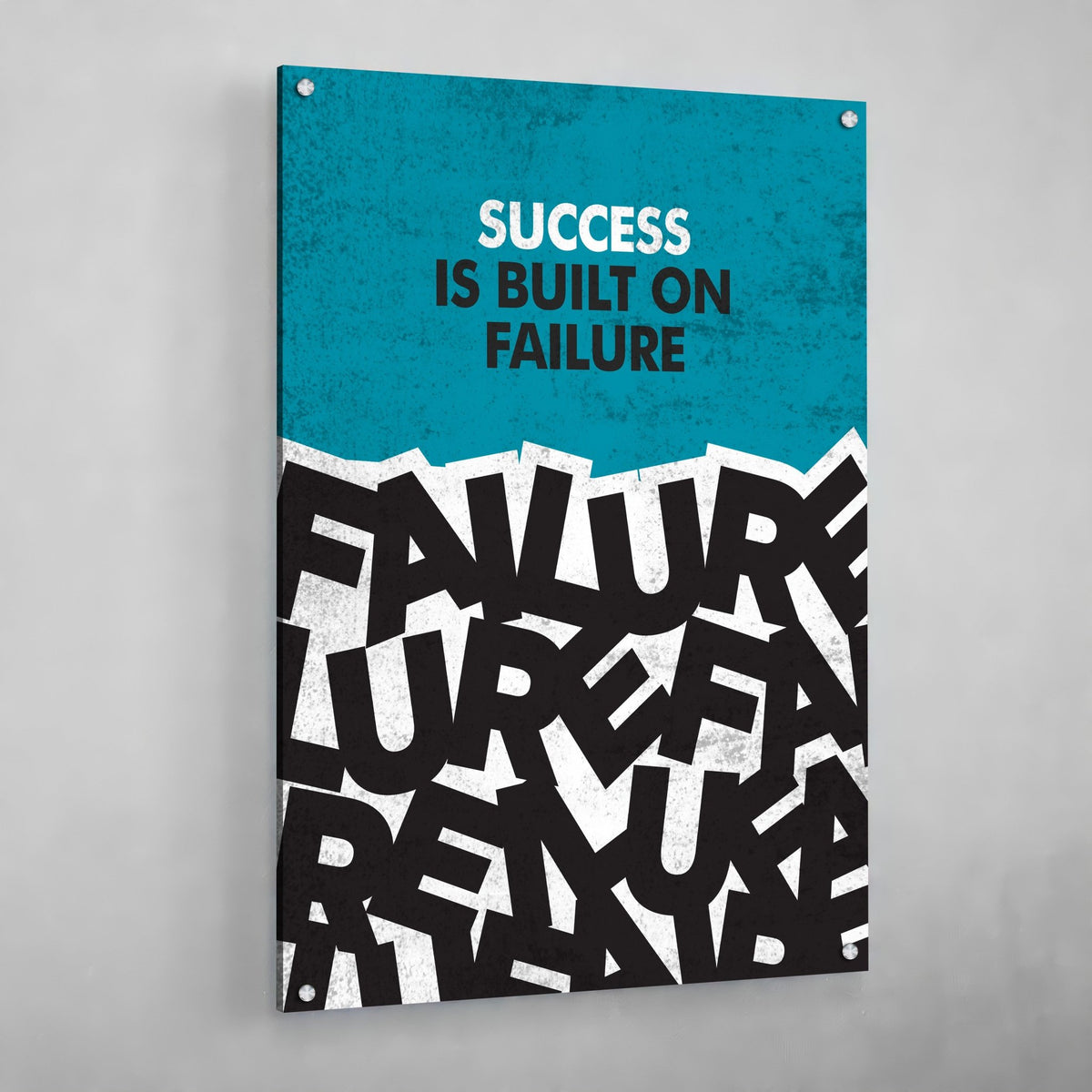 Success Is Built On Failure Motivational Wall Art - The Trendy Art