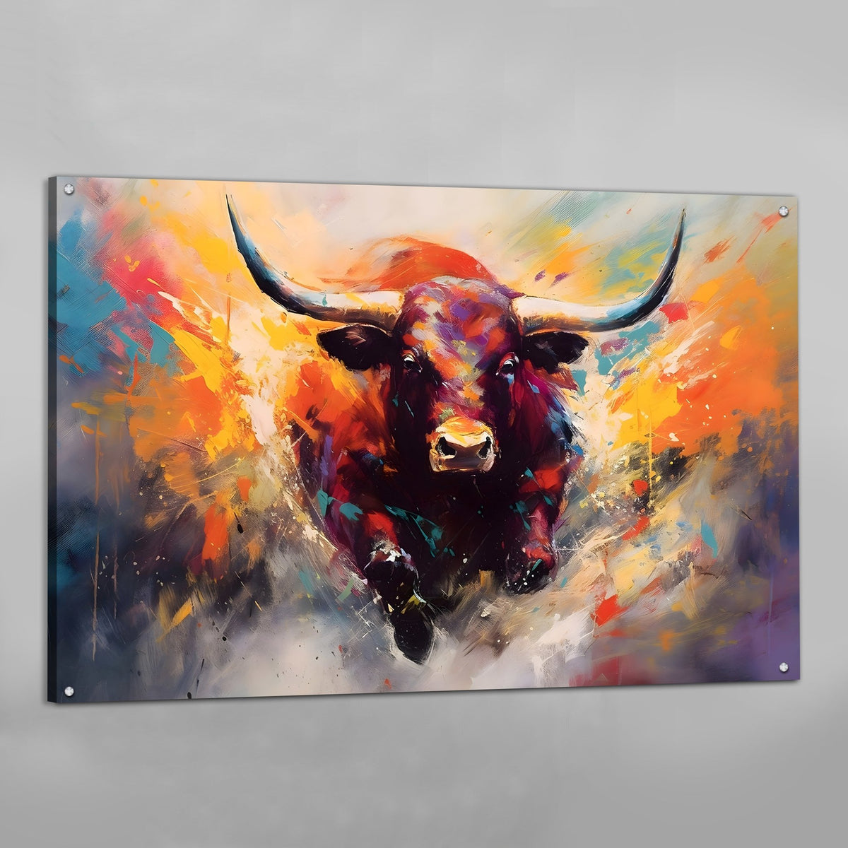 Taurus Graffiti Canvas Wall Art - The Trendy Art