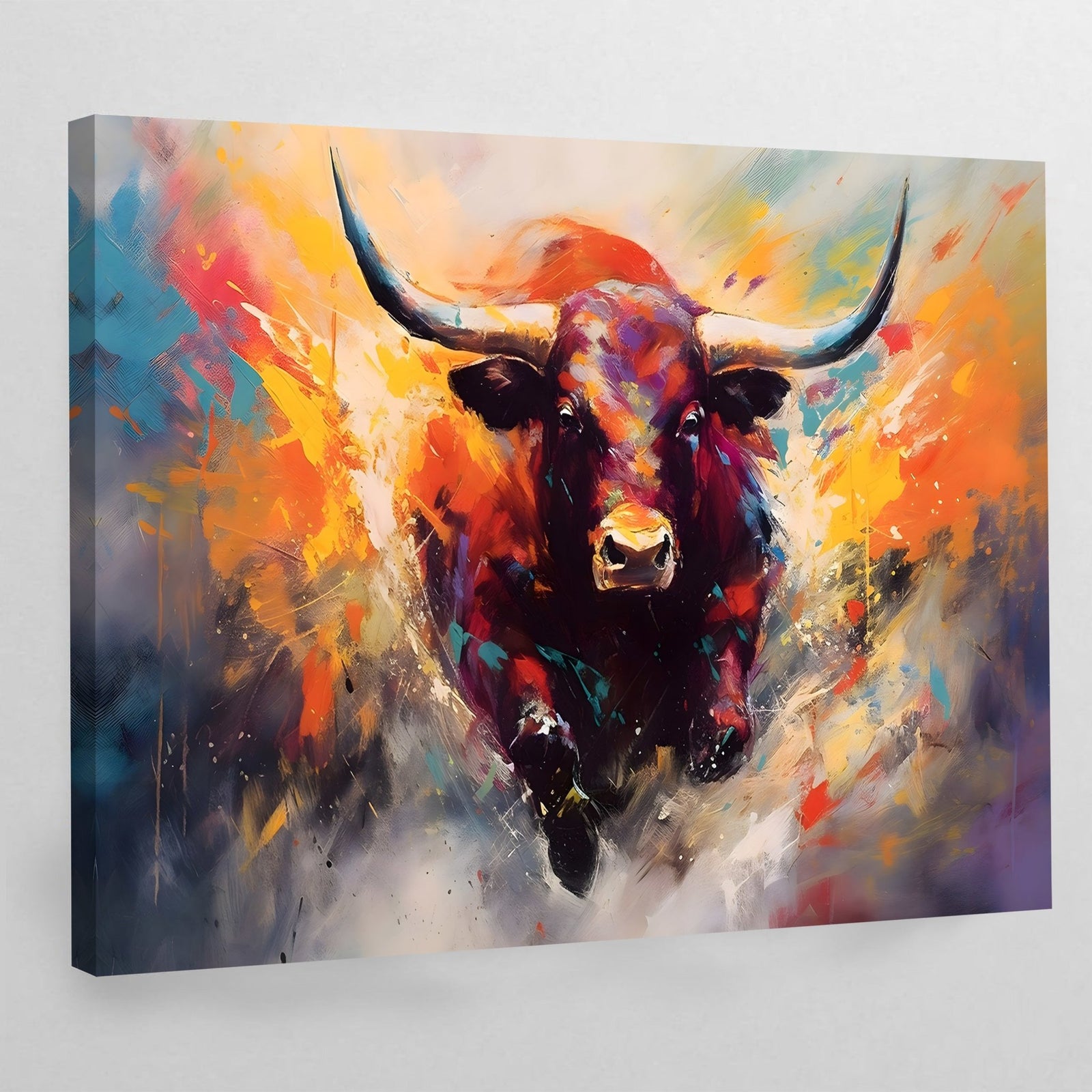 Taurus Graffiti Canvas Wall Art - The Trendy Art