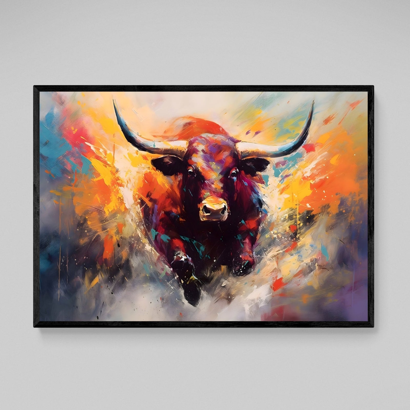 Taurus Graffiti Canvas Wall Art - The Trendy Art