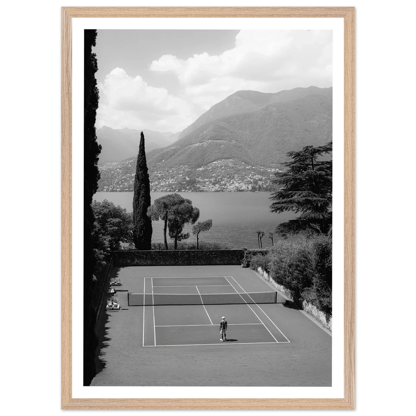 Tennis Photography Black and White Wall Art - The Trendy Art