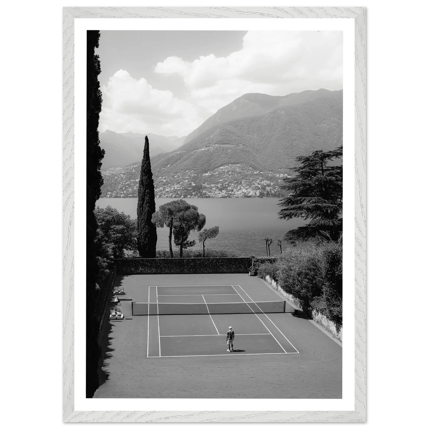 Tennis Photography Black and White Wall Art - The Trendy Art