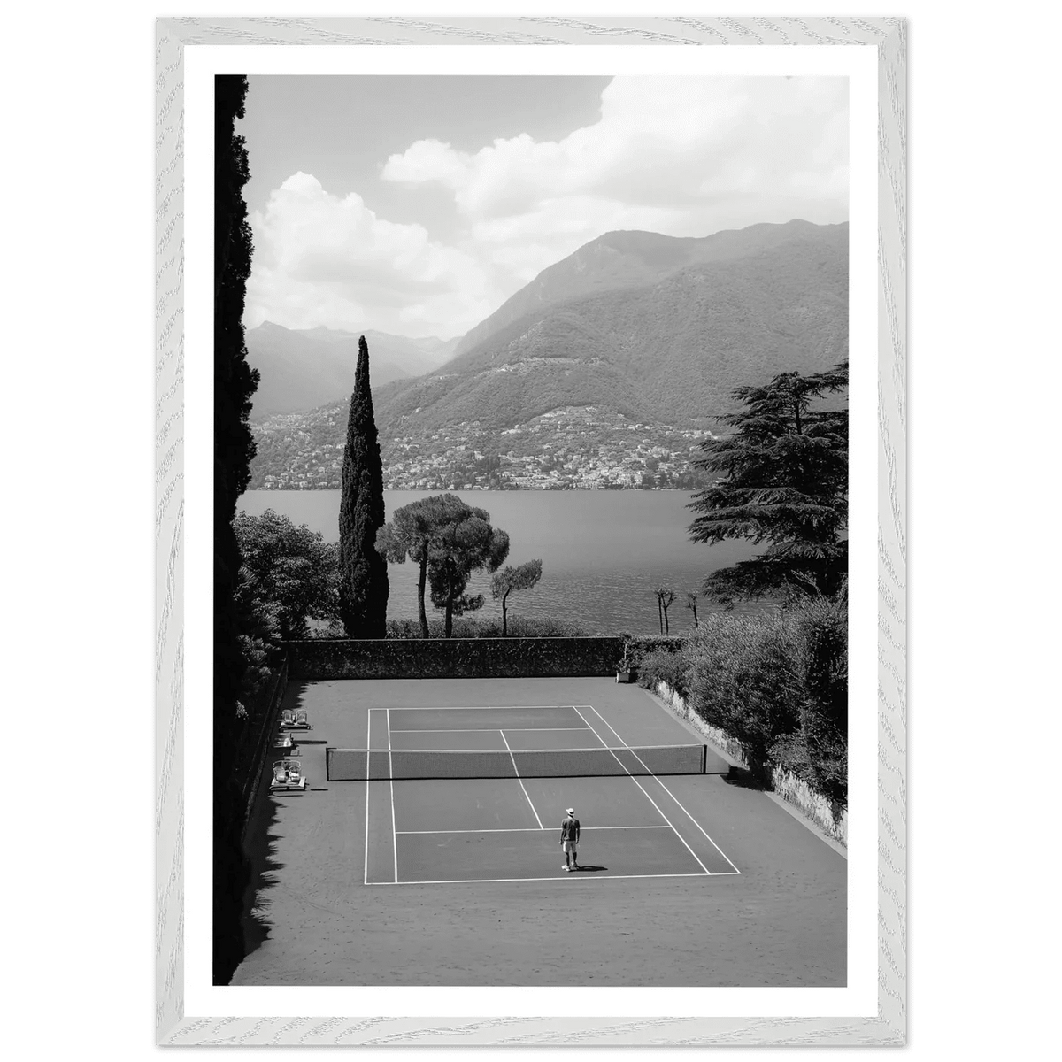 Tennis Photography Black and White Wall Art - The Trendy Art