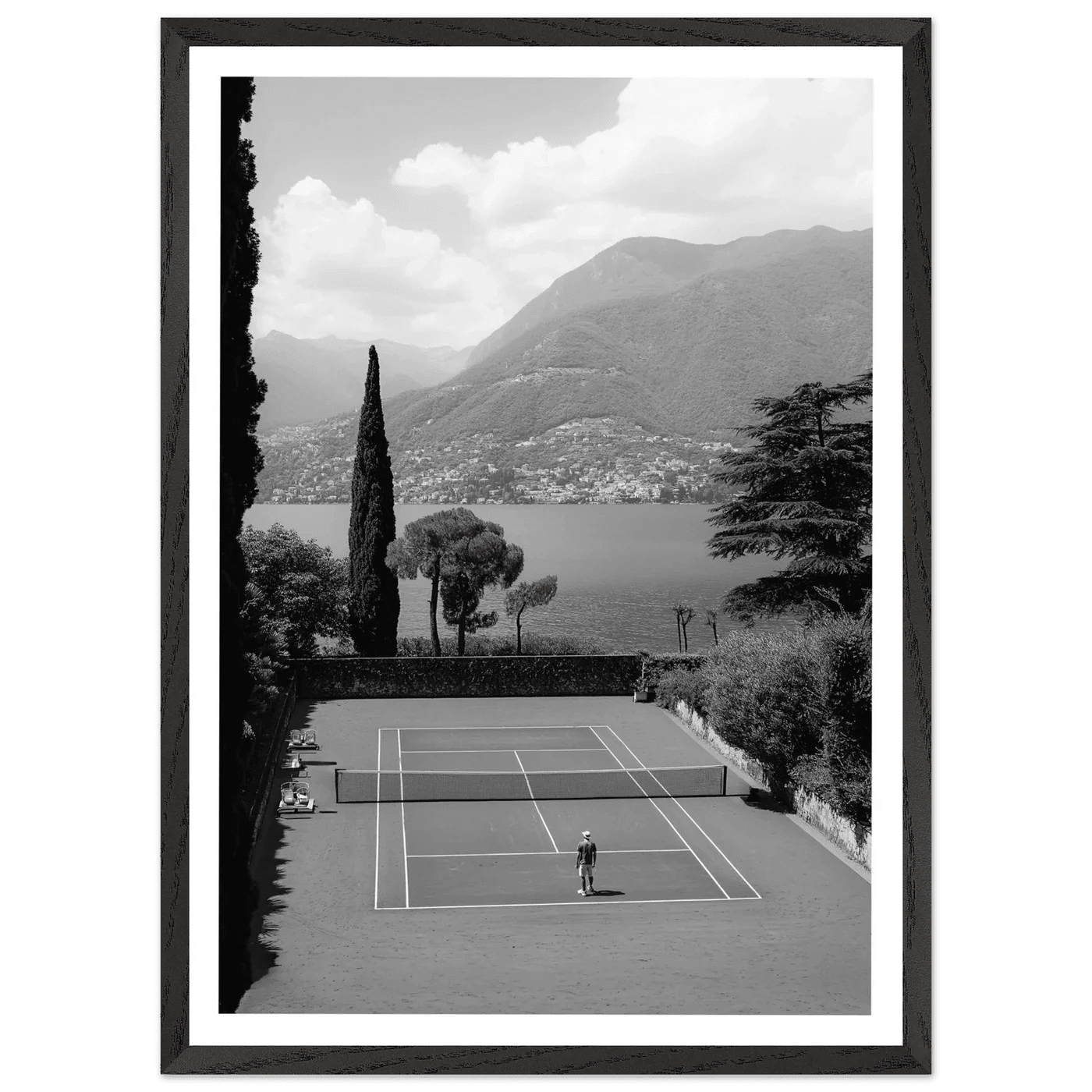 Tennis Photography Black and White Wall Art - The Trendy Art