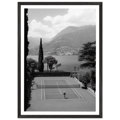 Tennis Photography Black and White Wall Art - The Trendy Art