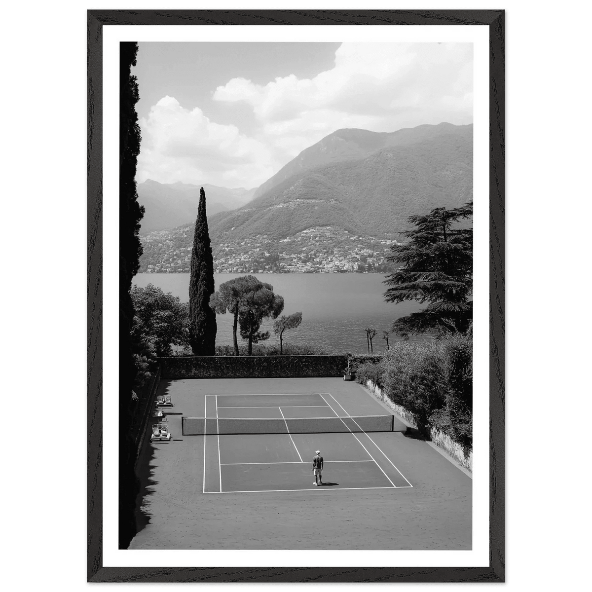 Tennis Photography Black and White Wall Art - The Trendy Art