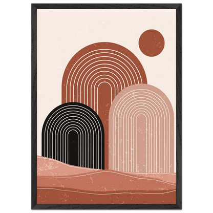 Terracotta Desert Arch Trio Minimalist Wall Art - The Trendy Art