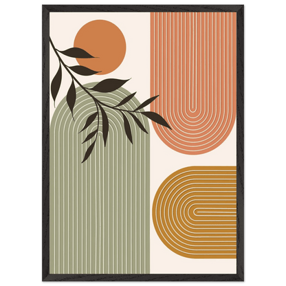 Terracotta Mustard Sage Arch Minimalist Wall Art - The Trendy Art