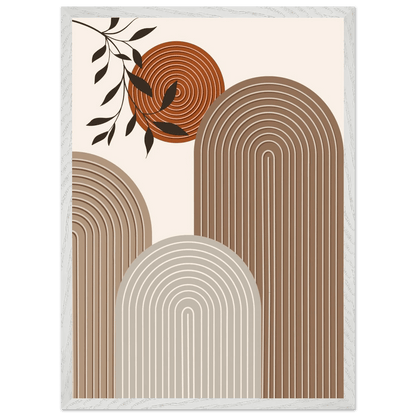 Terracotta Spiral Arch Minimalist Wall Art - The Trendy Art