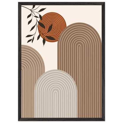 Terracotta Spiral Arch Minimalist Wall Art - The Trendy Art