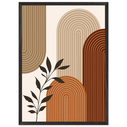 Terracotta & Tan Arch Trio Minimalist Wall Art - The Trendy Art