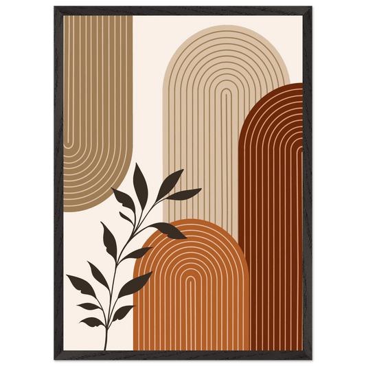 Terracotta & Tan Arch Trio Minimalist Wall Art - The Trendy Art