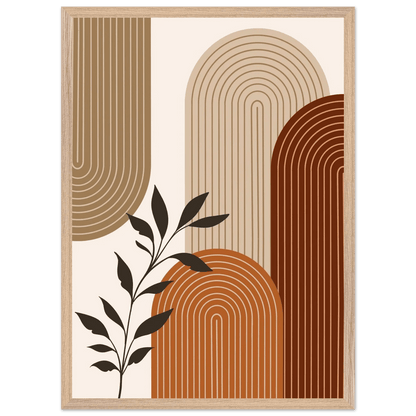 Terracotta & Tan Arch Trio Minimalist Wall Art - The Trendy Art