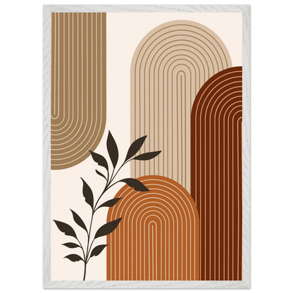 Terracotta & Tan Arch Trio Minimalist Wall Art - The Trendy Art
