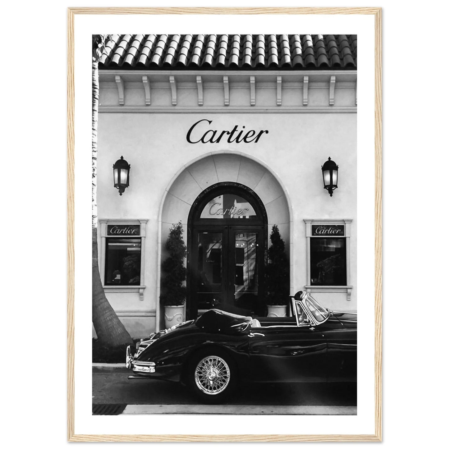 Timeless Luxury Car Black and White Wall Art - The Trendy Art