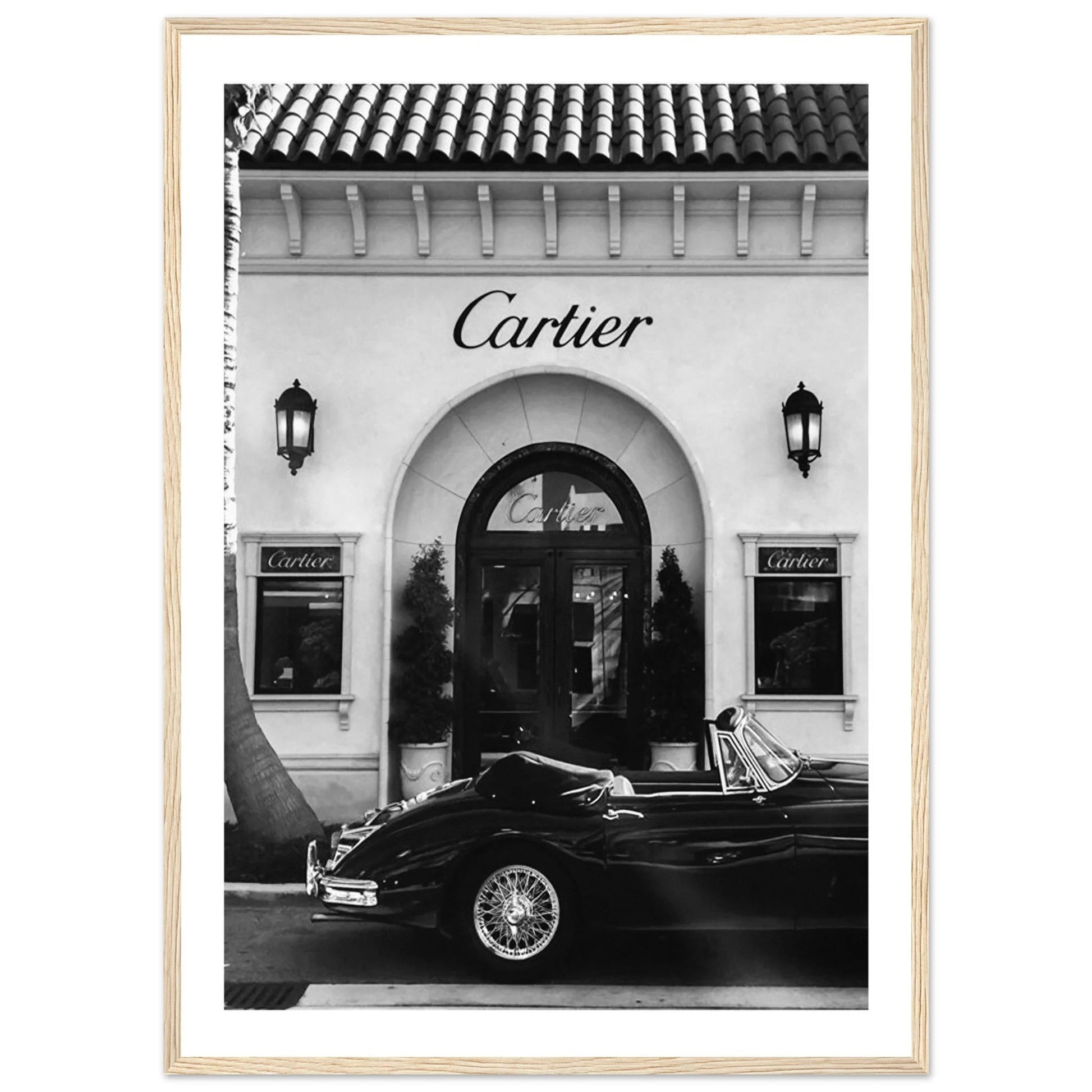Timeless Luxury Car Black and White Wall Art - The Trendy Art