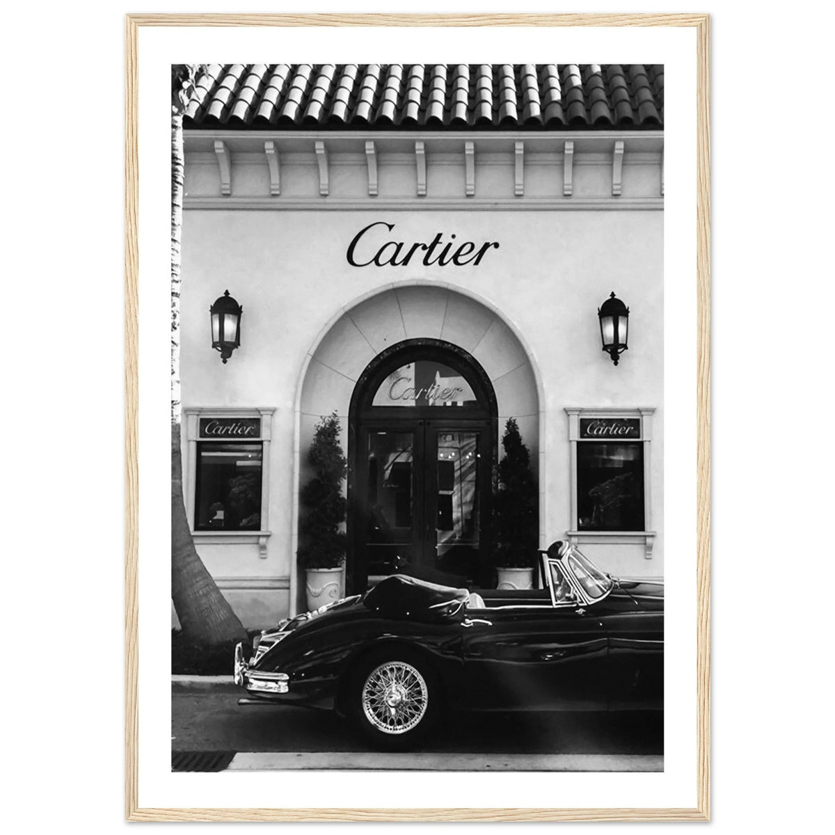 Timeless Luxury Car Black and White Wall Art - The Trendy Art
