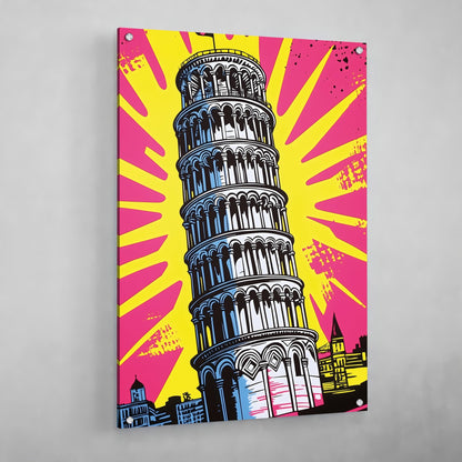 Tower Of Pisa Pop Art Canvas - The Trendy Art