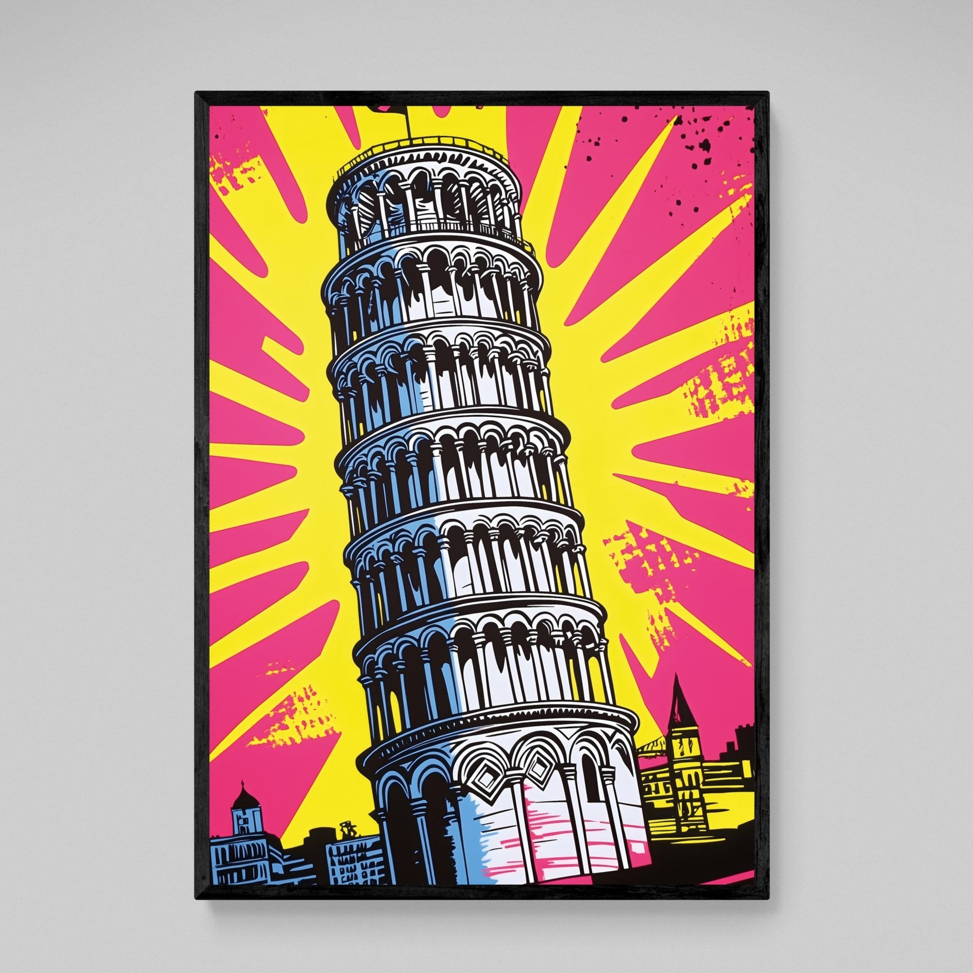 Tower Of Pisa Pop Art Canvas - The Trendy Art