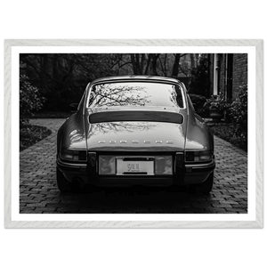 Vintage Porsche 911 Black and White Wall Art - The Trendy Art