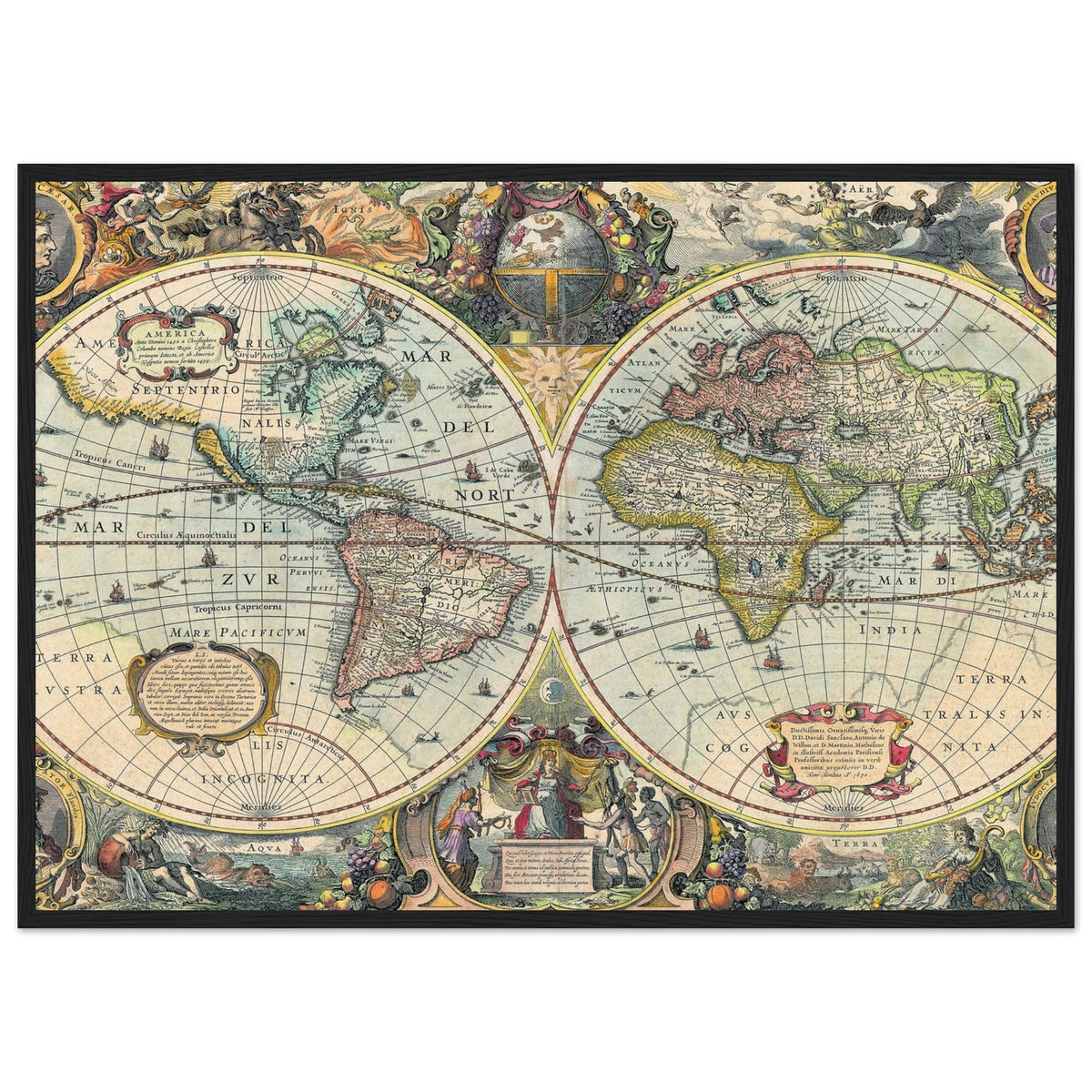 Vintage World Map Wall Art - The Trendy Art