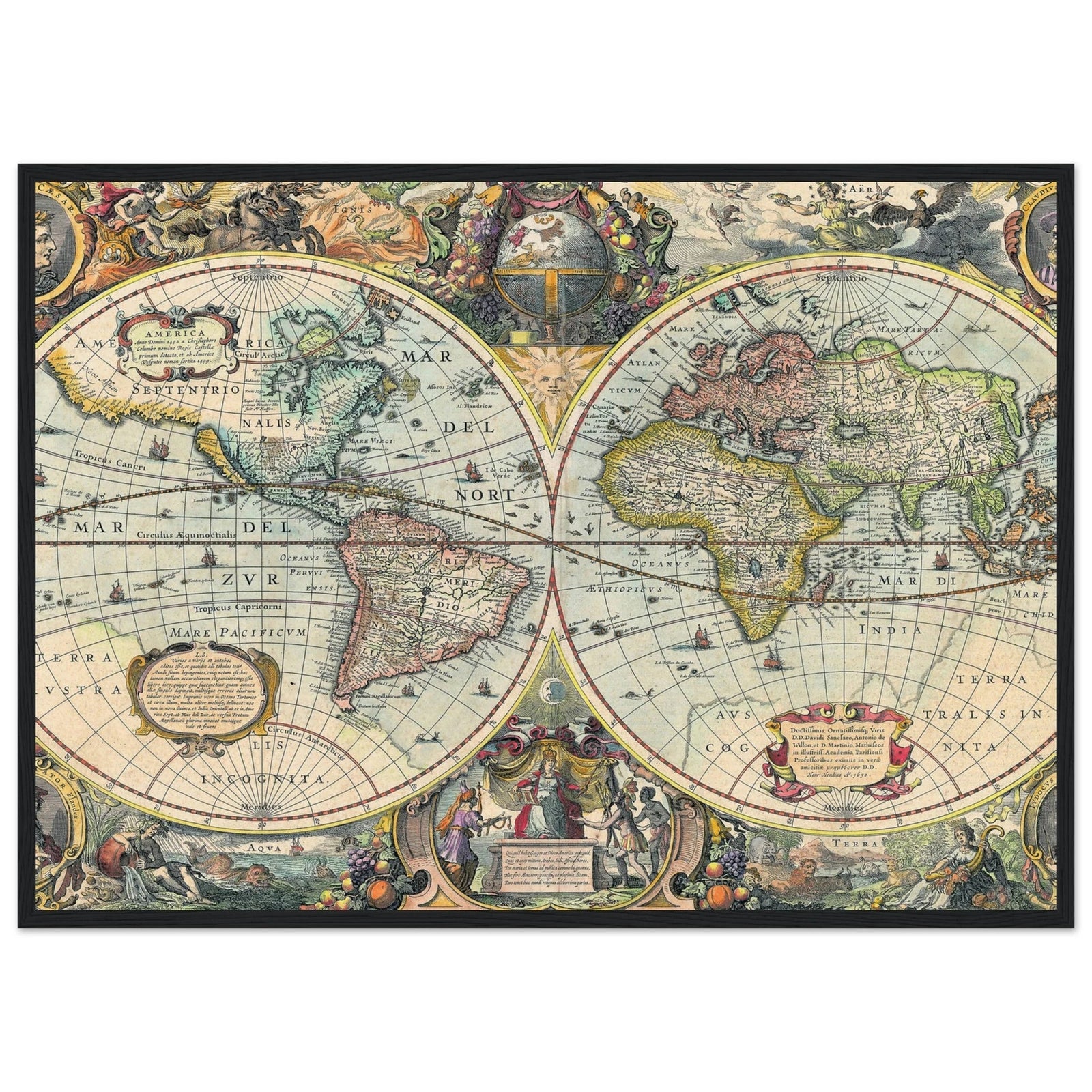 Vintage World Map Wall Art - The Trendy Art