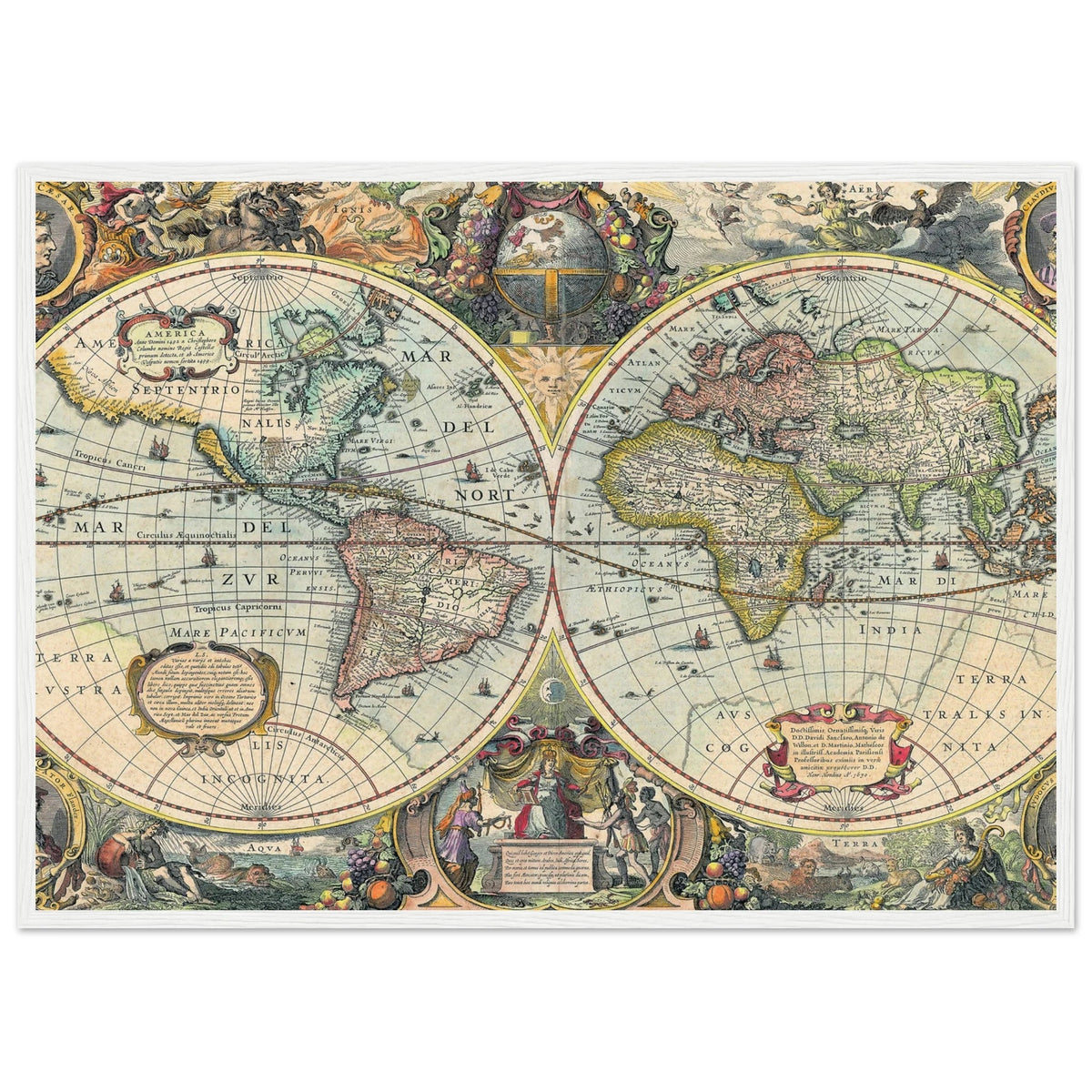 Vintage World Map Wall Art - The Trendy Art