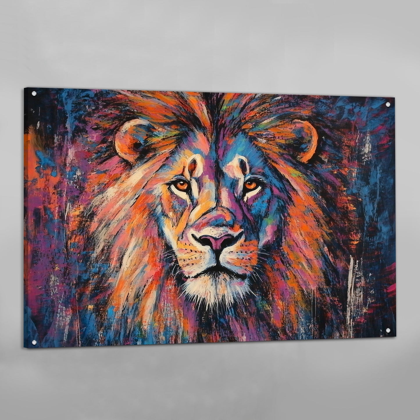 Vivid Lion Canvas Wall Art - The Trendy Art
