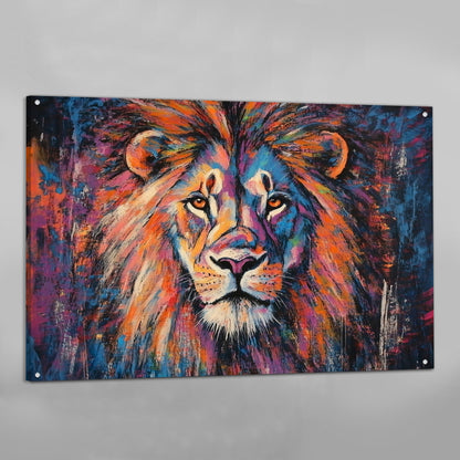 Vivid Lion Canvas Wall Art - The Trendy Art