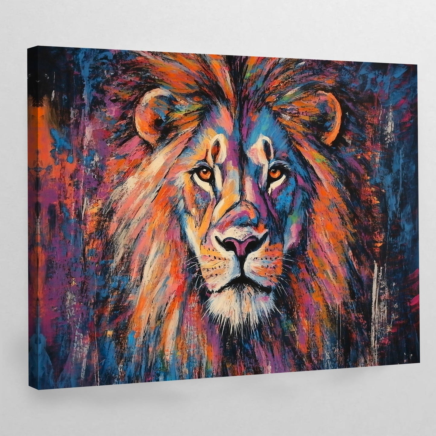 Vivid Lion Canvas Wall Art - The Trendy Art