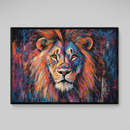 Vivid Lion Canvas Wall Art - The Trendy Art