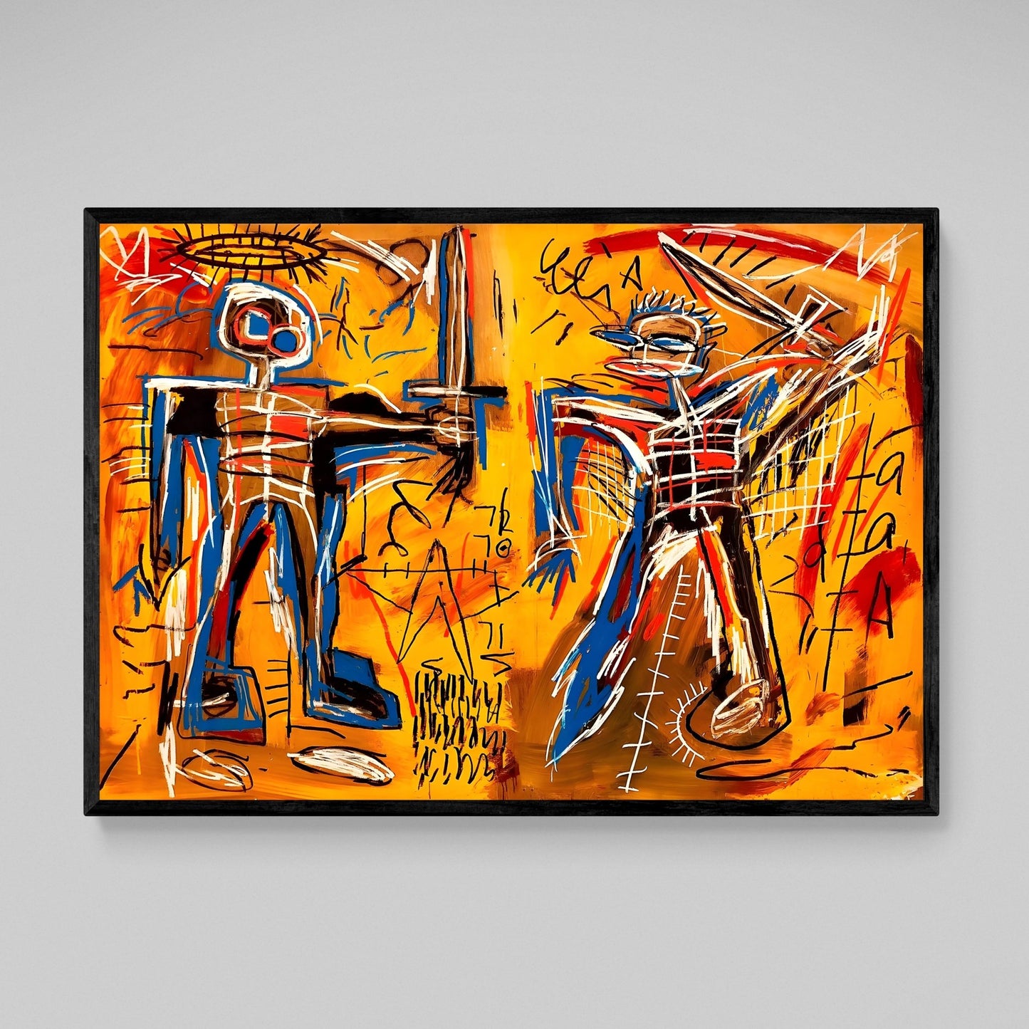 Warrior Graffiti Wall Art - The Trendy Art