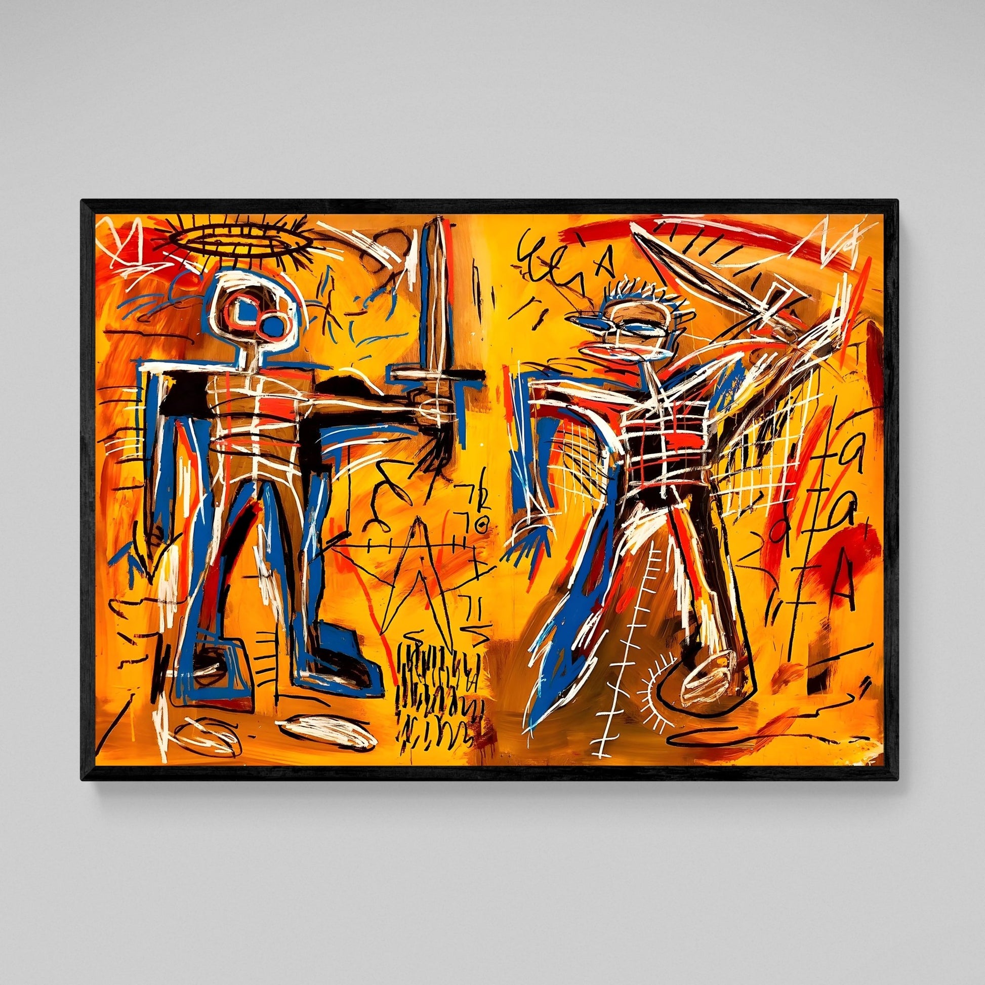 Warrior Graffiti Wall Art - The Trendy Art