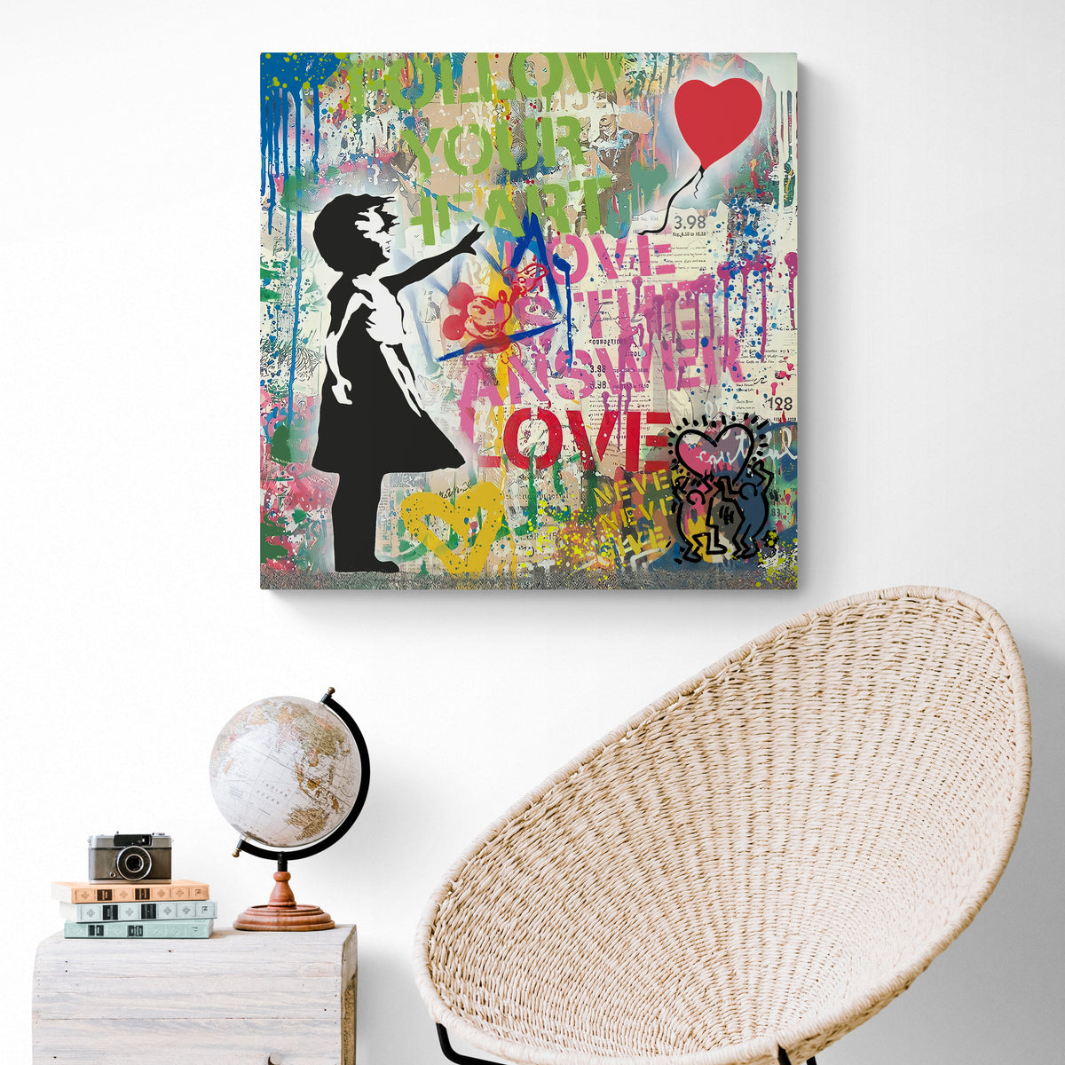 Banksy Girl With Balloon Print - The Trendy Art