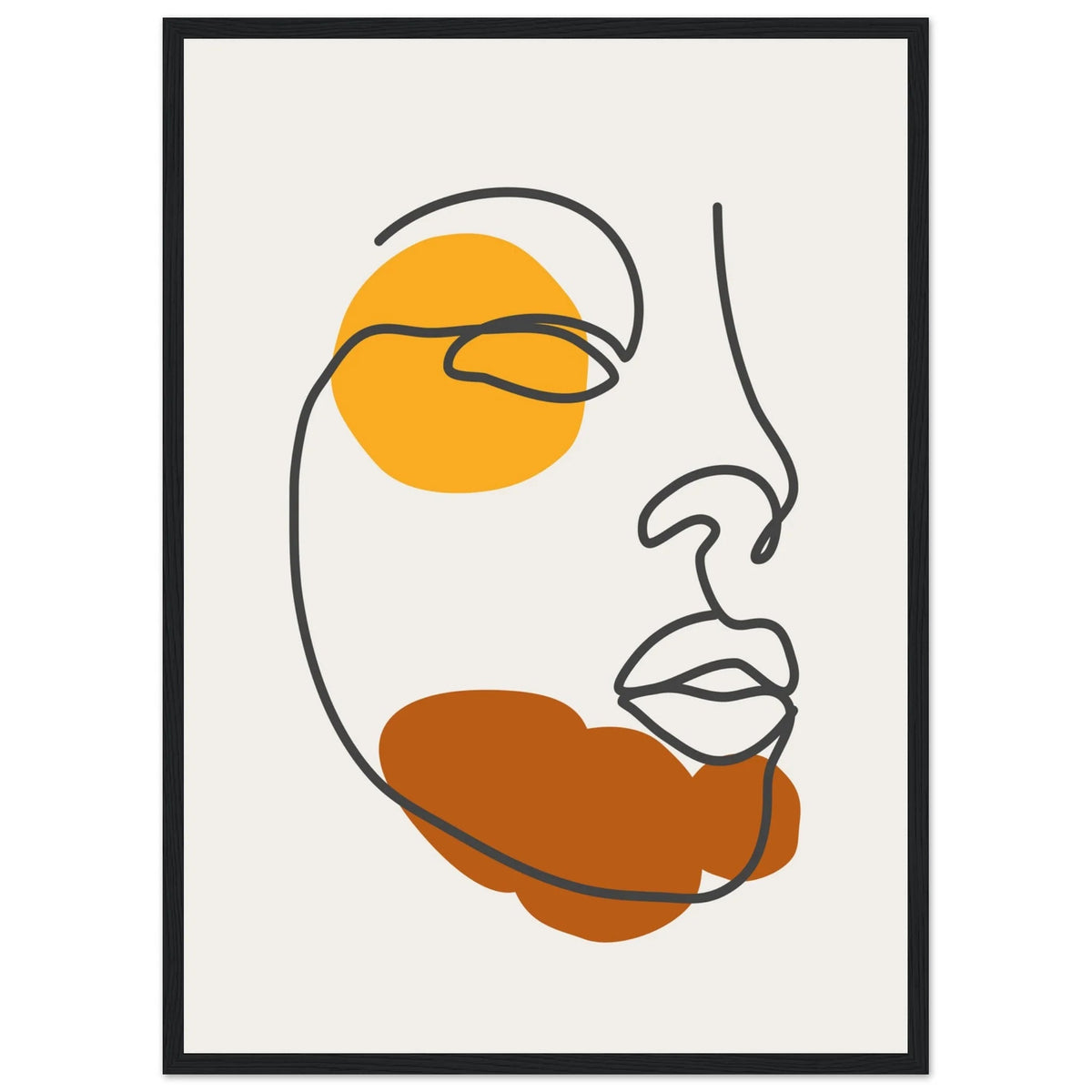 Abstract Face Minimalist Wall Art - The Trendy Art