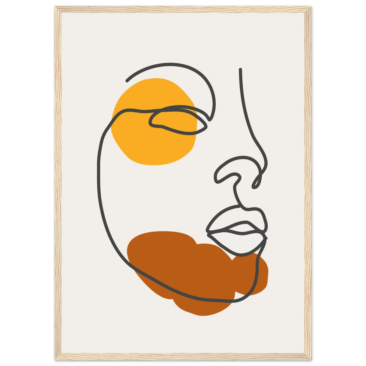 Abstract Face Minimalist Wall Art - The Trendy Art