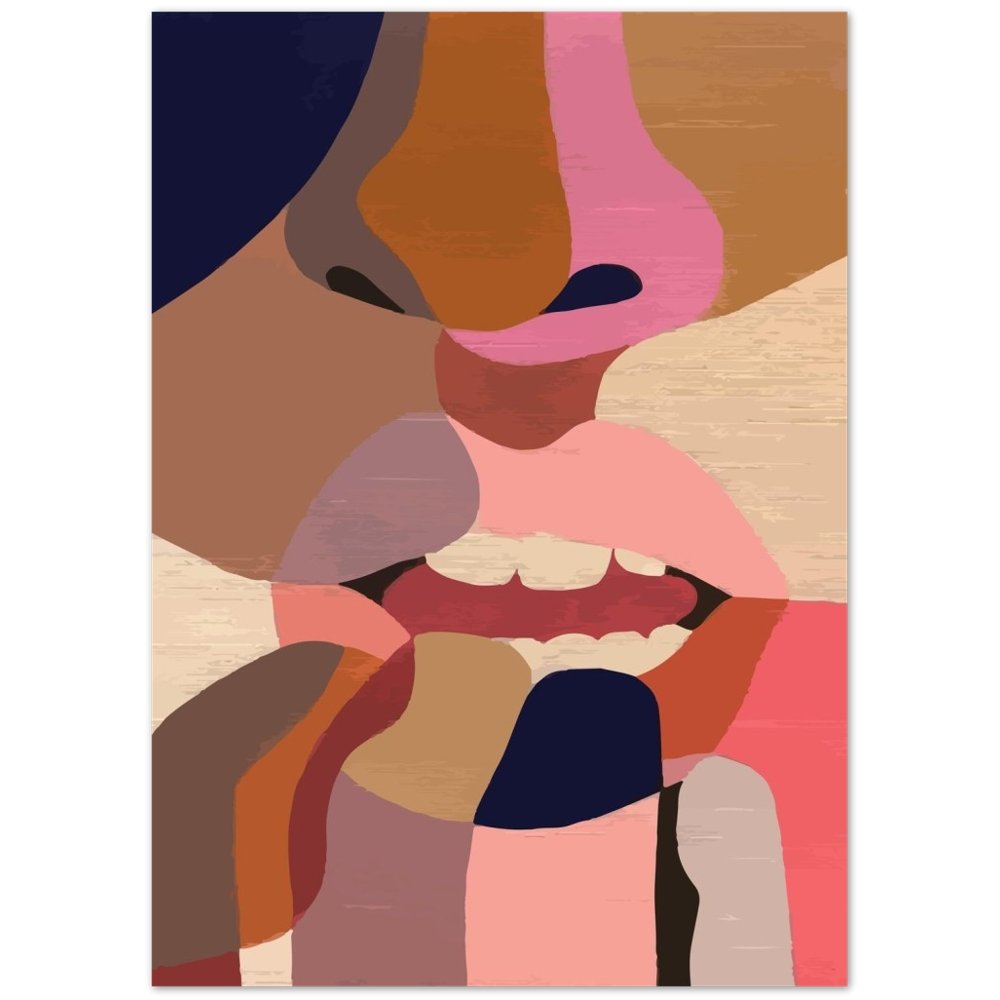 Abstract Face Wall Art - The Trendy Art